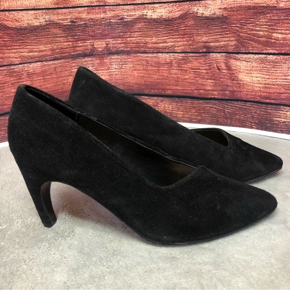 Rush Hour Black Suede High Heel Shoes